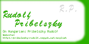 rudolf pribelszky business card